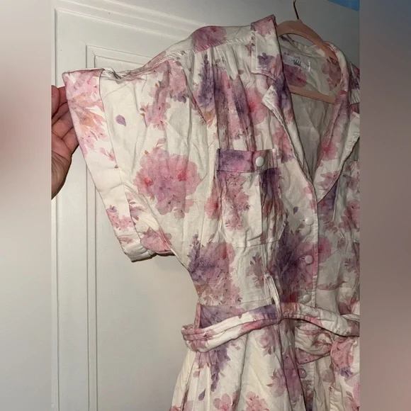 TALULAH Floral Mini Dress in Pink and Purple - Picture 4 of 8